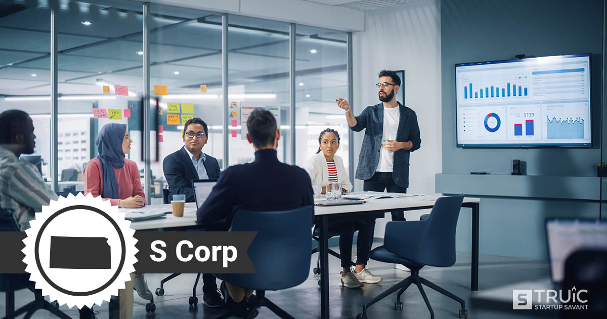 Business team meeting in a conference room.