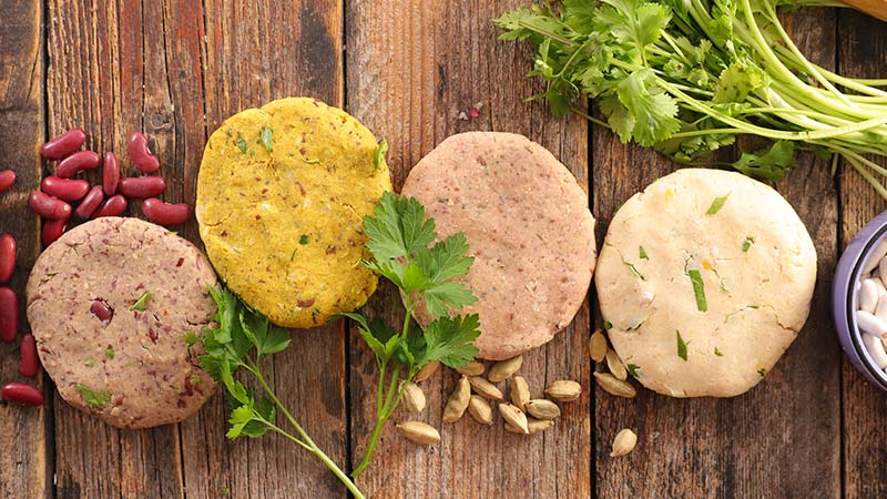 Vegetarian burgers.