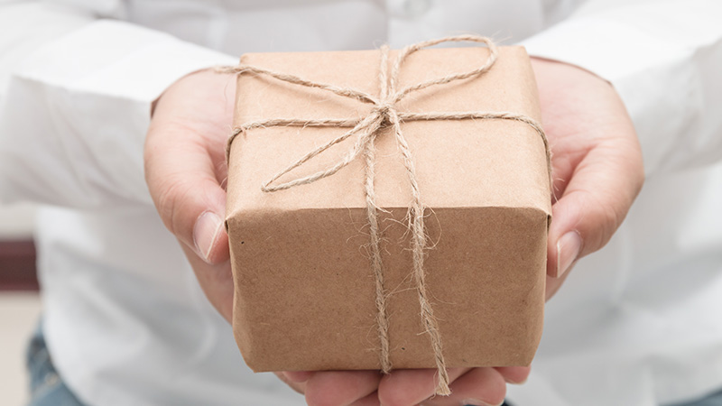 A wrapped gift.