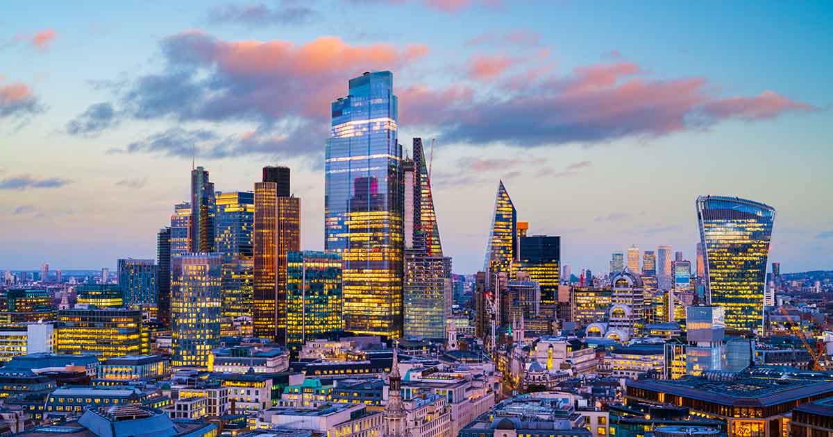 Skyline of London.