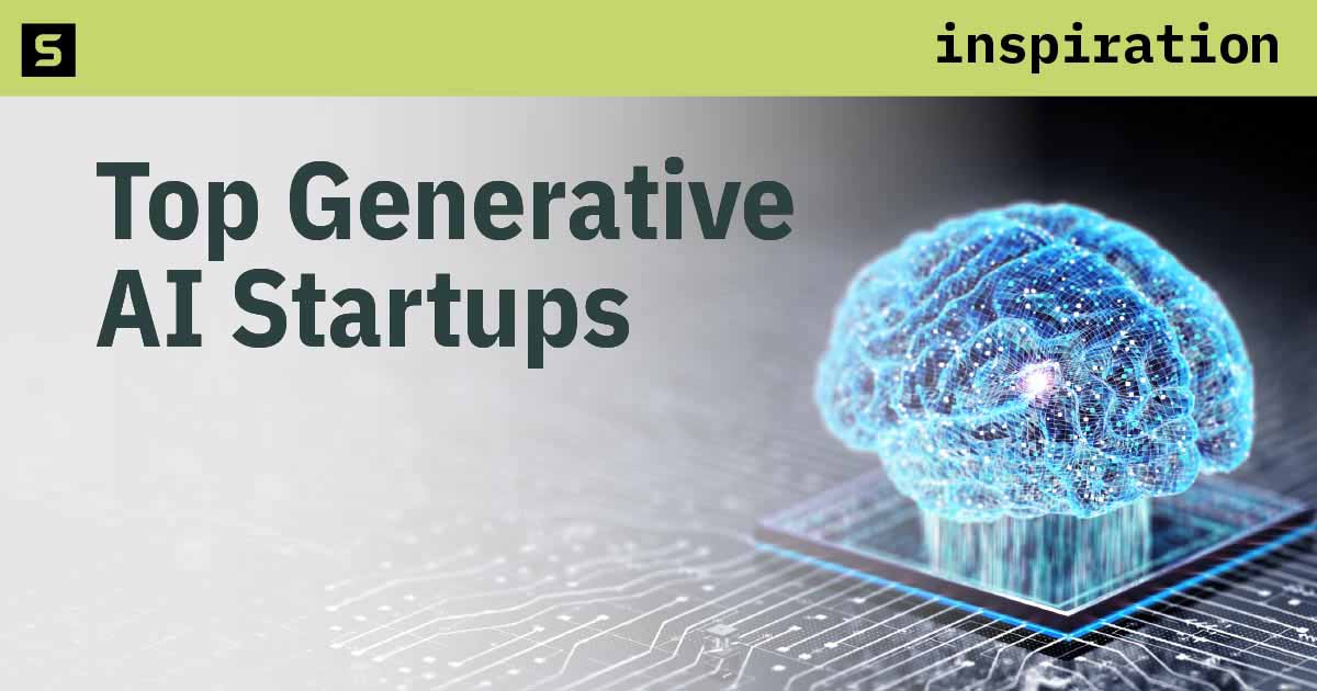 Top generative AI startups article image.